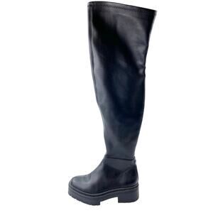 Sam Edelman Lydia Women's Black Faux Leather Round Toe Zip Up Tall Boots Size 7